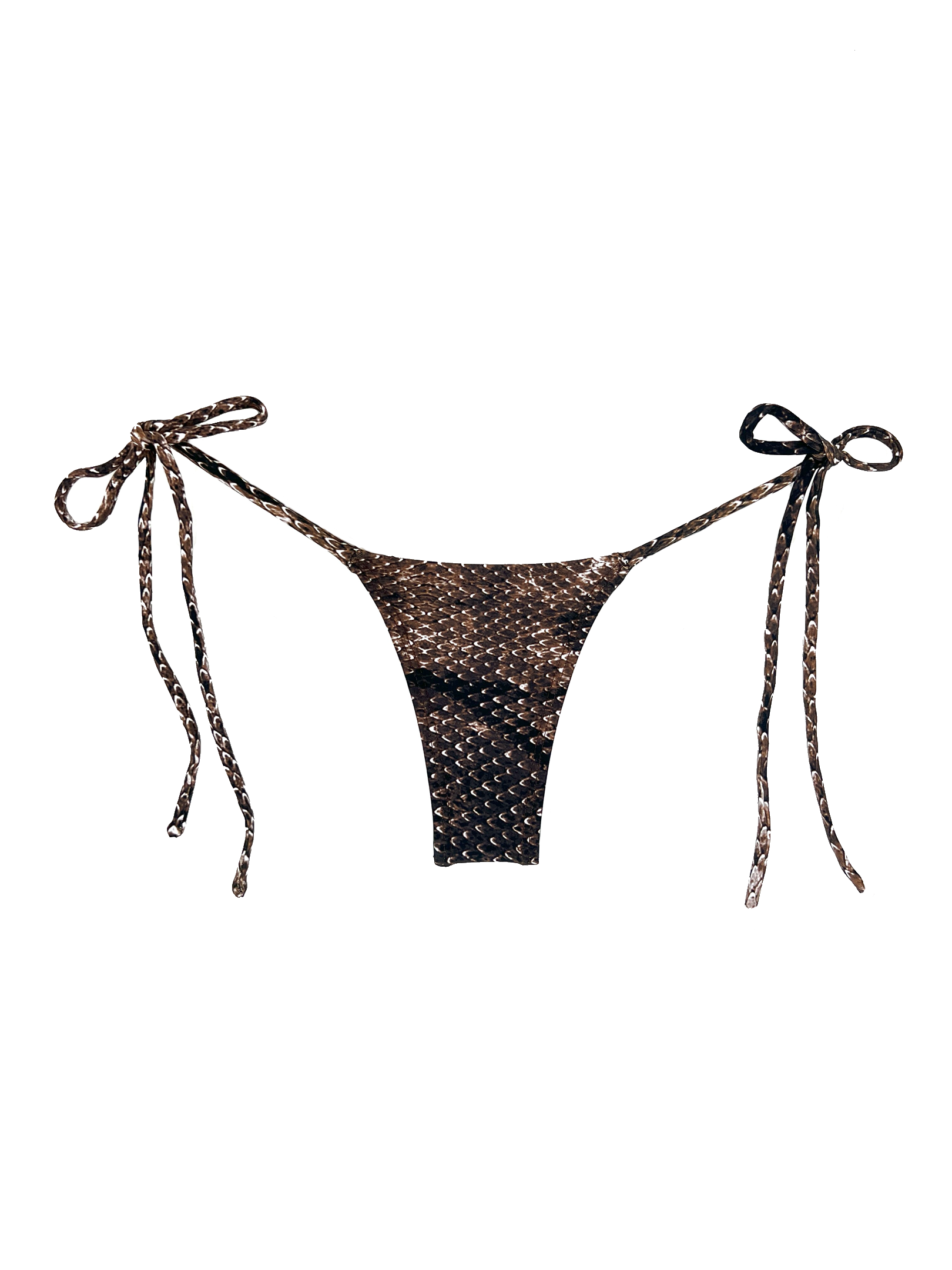 004 Bikini Bottoms 80 s inspired Snake print side tie Tinye Swimwear