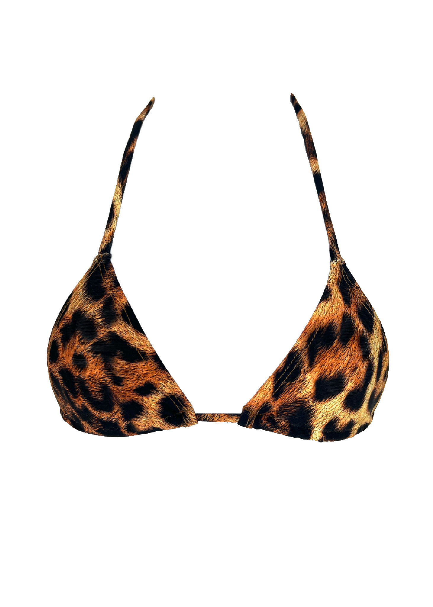 001 Classic Leopard Print Triangle Bikini Top Tinye Swimwear