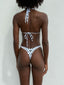 002 Bikini Bottoms - White Polka Dot