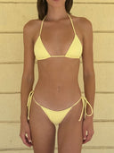 001 Triangle Bikini Top - Butter Yellow