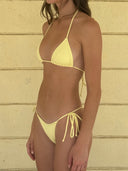 001 Triangle Bikini Top - Butter Yellow