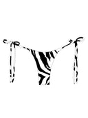 001 Bikini Bottoms in Zebra Print — flatlay