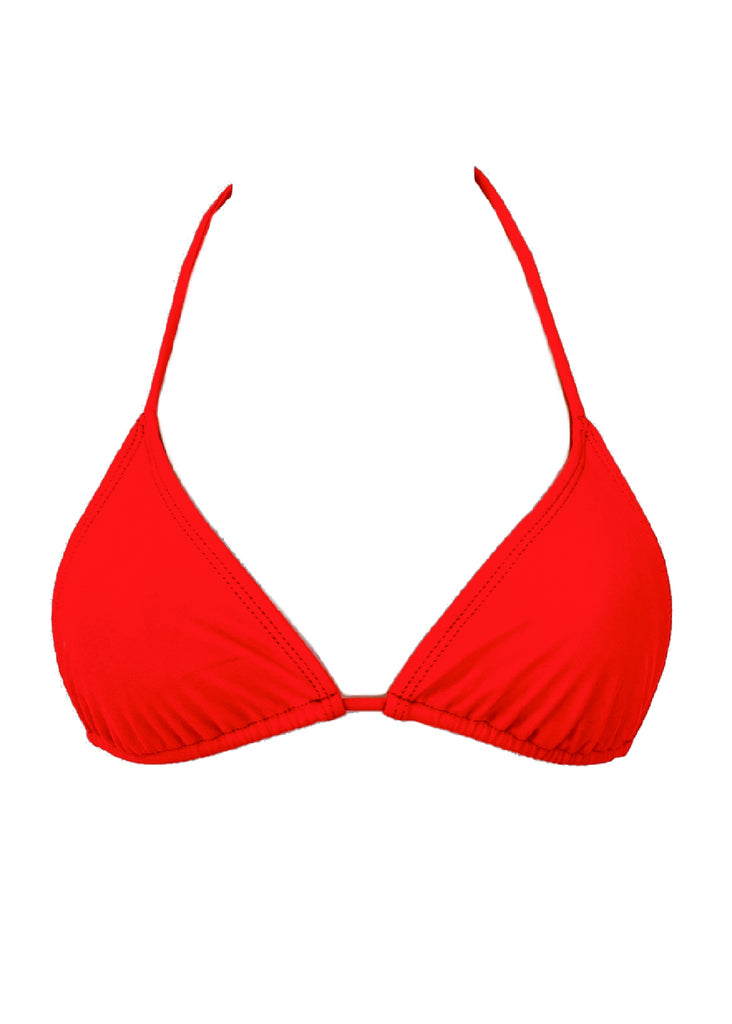 001 Triangle Bikini Top - Siren Red