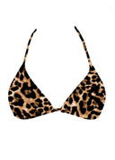 001 Triangle Bikini Top in Cheetah Print — flatlay