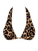 002 Halter Bikini Top in Cheetah Print — flatlay