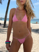 003 Seamless Triangle Bikini Top - Miami Pink
