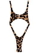 007 One Piece in Cheetah Print — flatlay