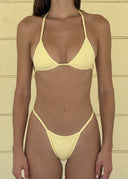 008 Micro Bikini Bottoms - Butter Yellow — front view