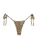 009 Adjustable Micro Bikini Bottoms in Snake Print — flatlay