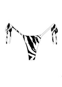 009 Adjustable Micro Bikini Bottoms in Zebra Print — flatlay