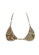 009 Adjustable Micro Bikini Top in Snake Print — flatlay