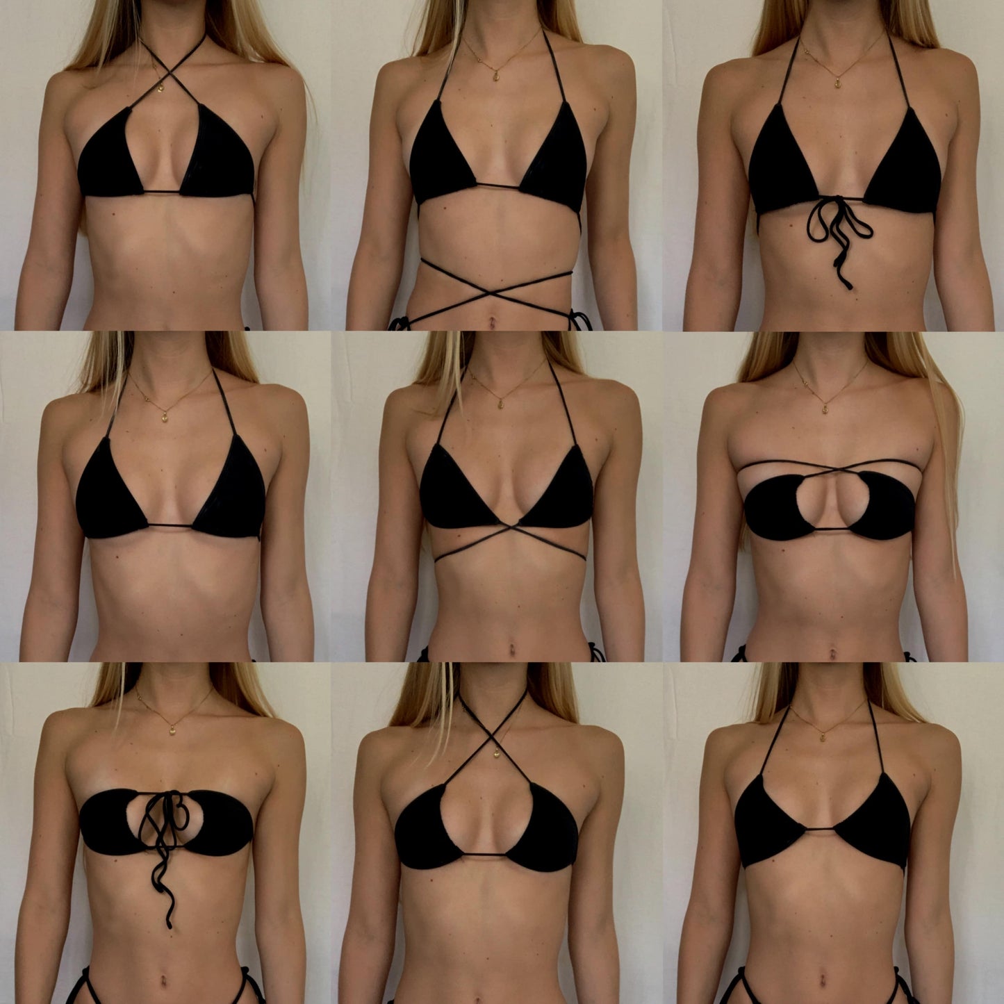 001 Triangle Bikini Top - Sunburst Orange