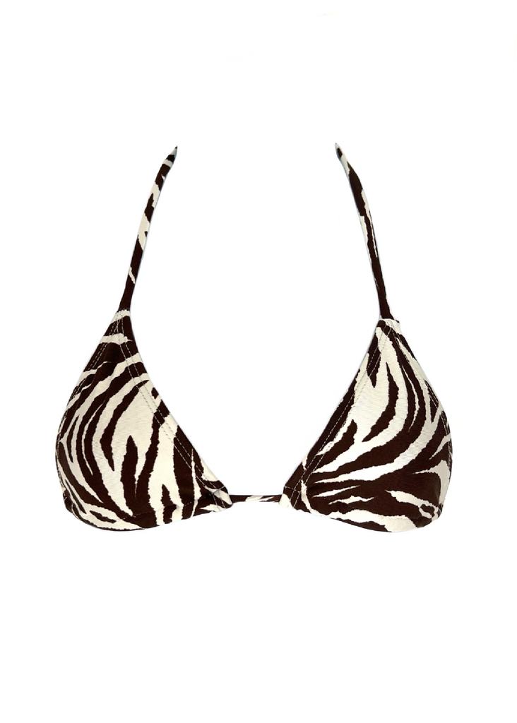 001 Triangle Bikini Top - Zebra