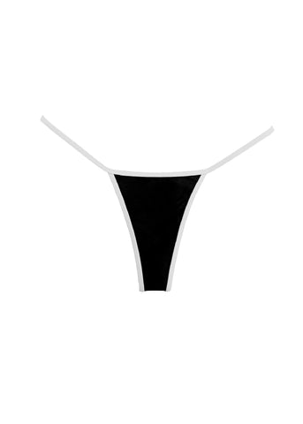 008 Micro Bikini Bottoms - Black & White – Tinye Swimwear