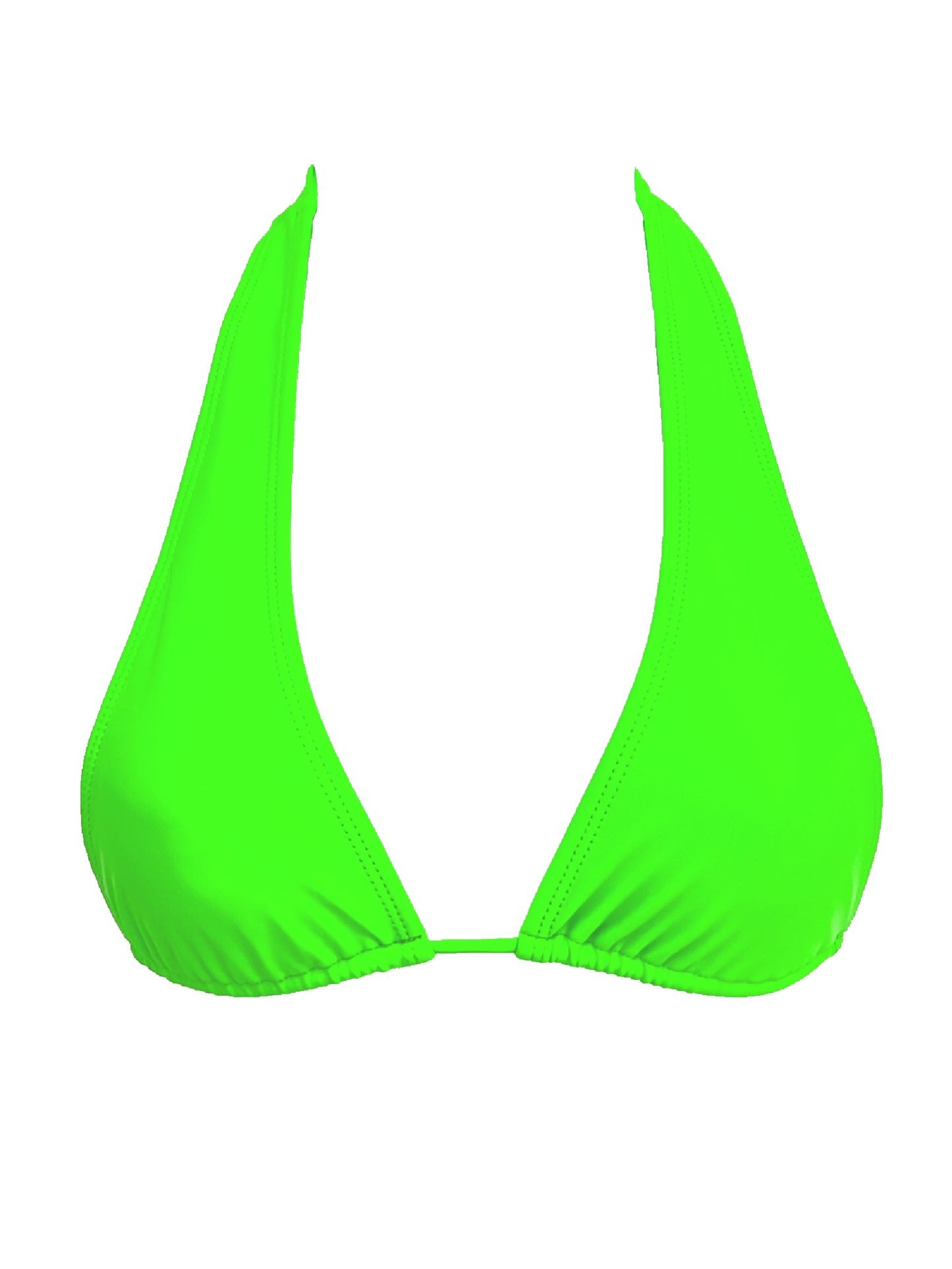 002 Halter Bikini Top - Neon Green