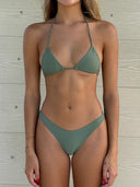 001 Triangle Bikini Top - Evergreen
