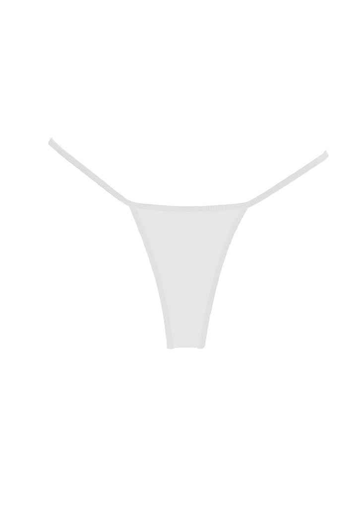 008 Micro Bikini Bottoms - White – Tinye Swimwear