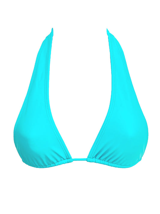 002 Halter Bikini Top - Sky Teal