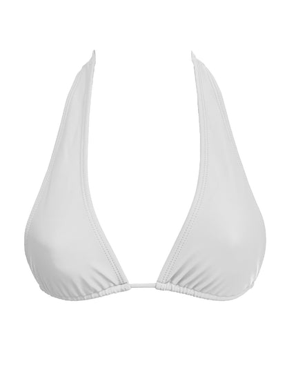 002 Halter Bikini Top - White