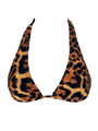 002 Halter Bikini Top - Leopard