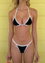 008 Micro Bikini Top - Black & White