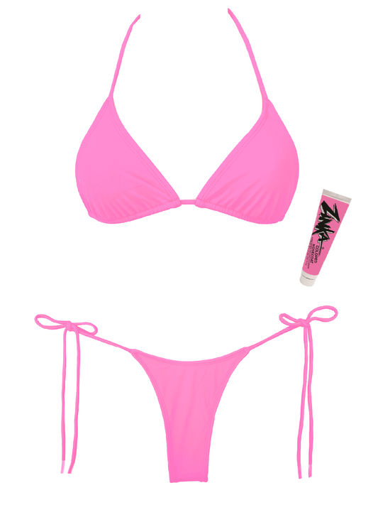 Bikini + Nosecoat Bundle - Electric Pink