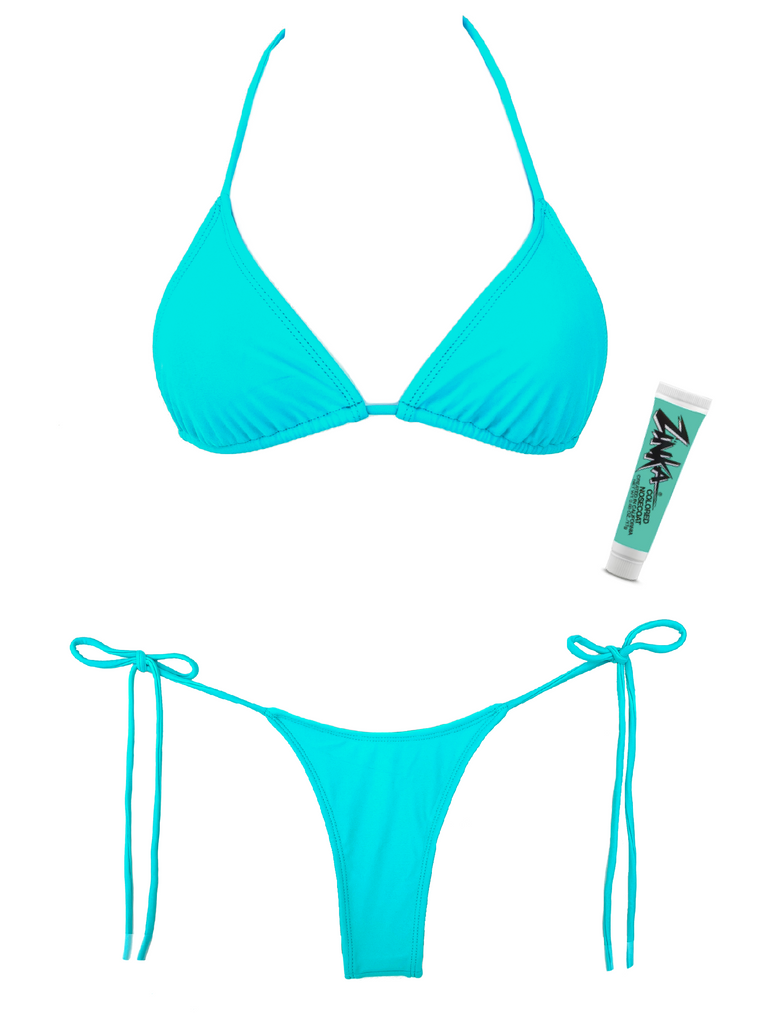 Bikini + Nosecoat Bundle - Sky Teal