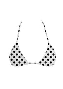 008 Micro Bikini Top - White Polka Dot