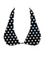 002 Halter Bikini Top - Black Polka Dot