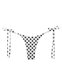 001 Bikini Bottoms - White Polka Dot