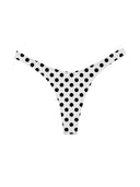 002 Bikini Bottoms - White Polka Dot