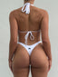 002 Halter Bikini Top - White