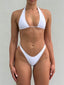 002 Halter Bikini Top - White