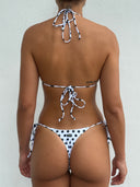 001 Bikini Bottoms - White Polka Dot