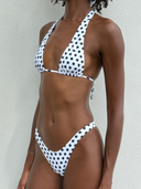 002 Bikini Bottoms - White Polka Dot