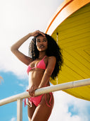 009 Adjustable Micro Bikini Bottoms - Hot Pink
