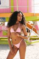 008 Micro Bikini Top - Miami Pink