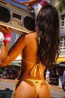 001 Triangle Bikini Top - Butter Yellow
