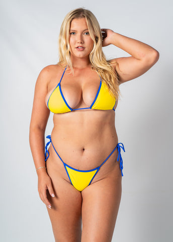 Yellow Bikini Tops | Yellow Triangle Bikini | Tinye Swimwear